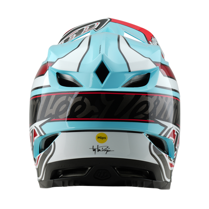 Casque VTT TROY LEE DESIGNS D4 POLYACRYLITE MIPS LINEAR Bleu