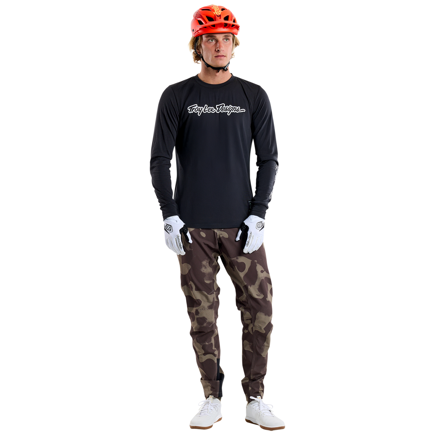 Troy Lee Design SKYLINE RIDE TEE SIGNATURE Jersey Langærmet Sort 2025