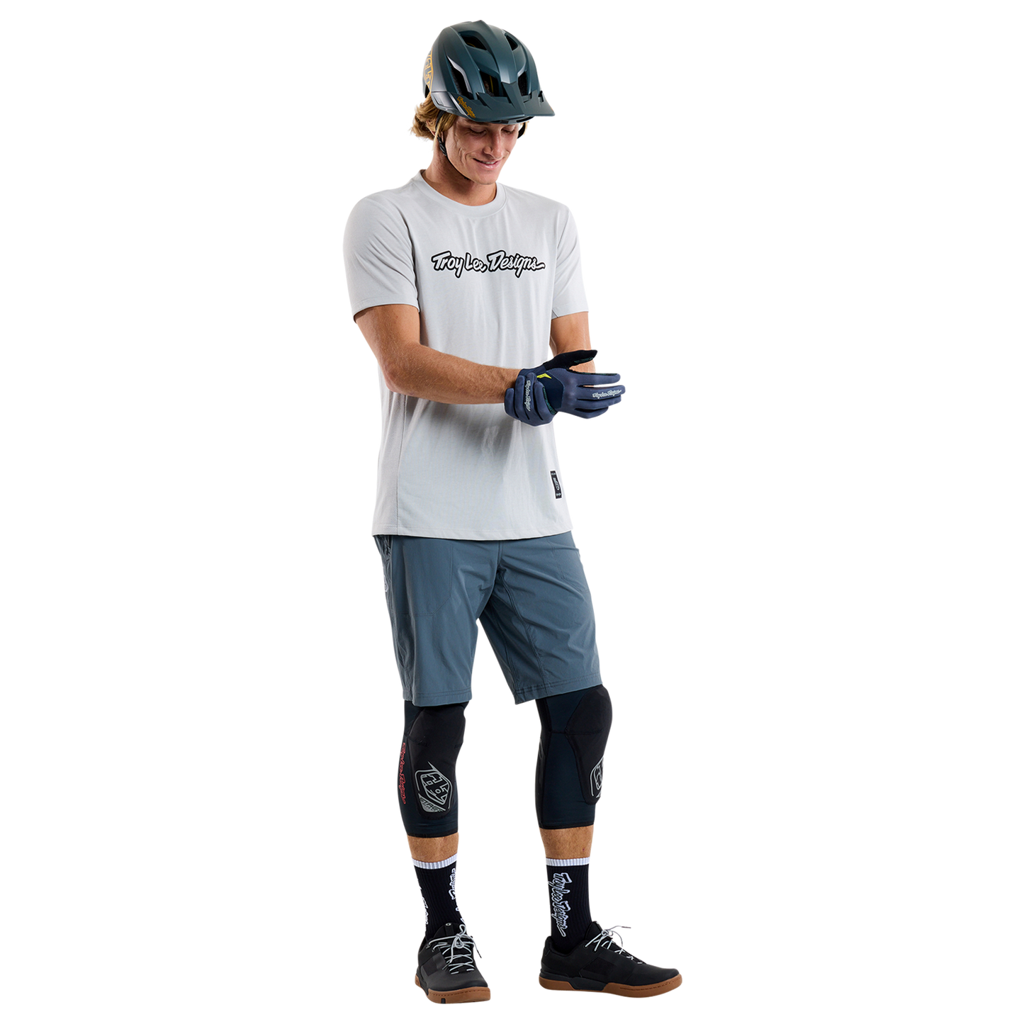 Troy Lee Design SKYLINE RIDE TEE SIGNATURE Jersey kortærmet grå 2025