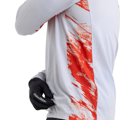 Maillot TROY LEE DESIGNS SKYLINE Manches Longues Blanc/Rouge