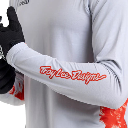 Maillot TROY LEE DESIGNS SKYLINE Manches Longues Blanc/Rouge