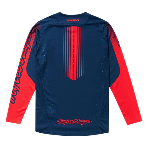 Maillot TROY LEE DESIGNS SPRINT Manches Longues Bleu/Rouge