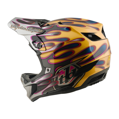 Casque VTT TROY LEE DESIGNS D4 CARBON MIPS Overspray Gold/Noir