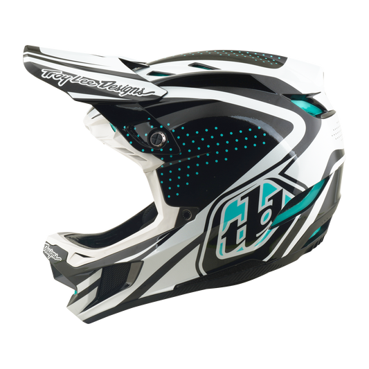 TROY LEE DESIGNS D4 POLYACRYLITE MIPS THE LINE Charcoal/White MTB-hjälm