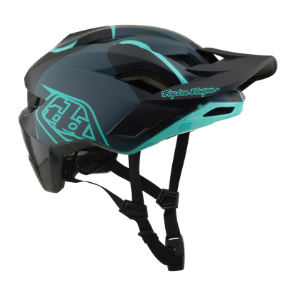 Casque VTT TROY LEE DESIGNS FLOWLINE SE MIPS BADGE Carbon/Bleu