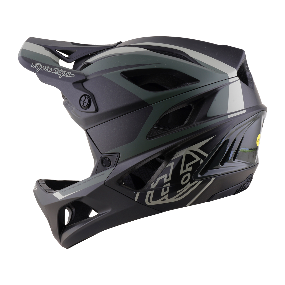 Casque VTT TROY LEE DESIGNS STAGE 2 HIGH VIZ Kaki/Charcoal