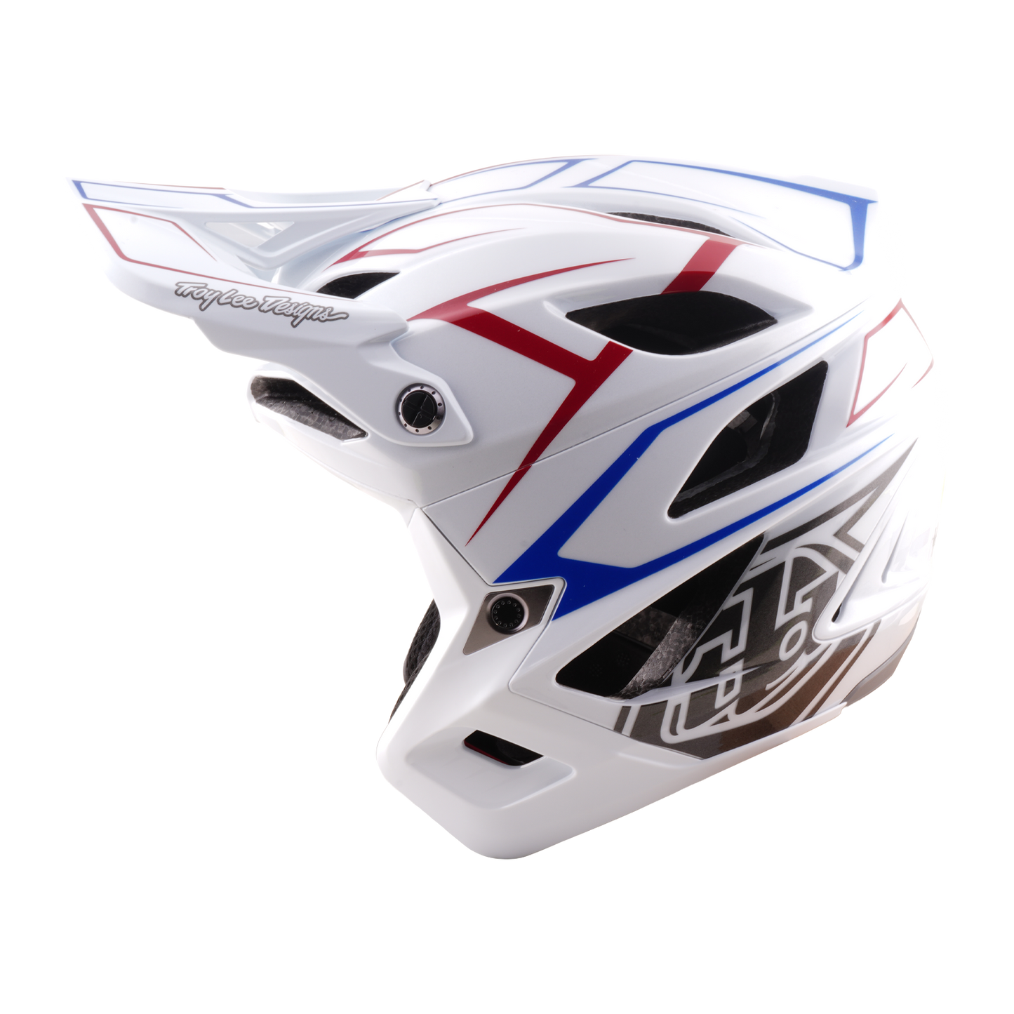 Kask MTB TROY LEE DESIGNS STAGE STUNT PINSTRIPE biały