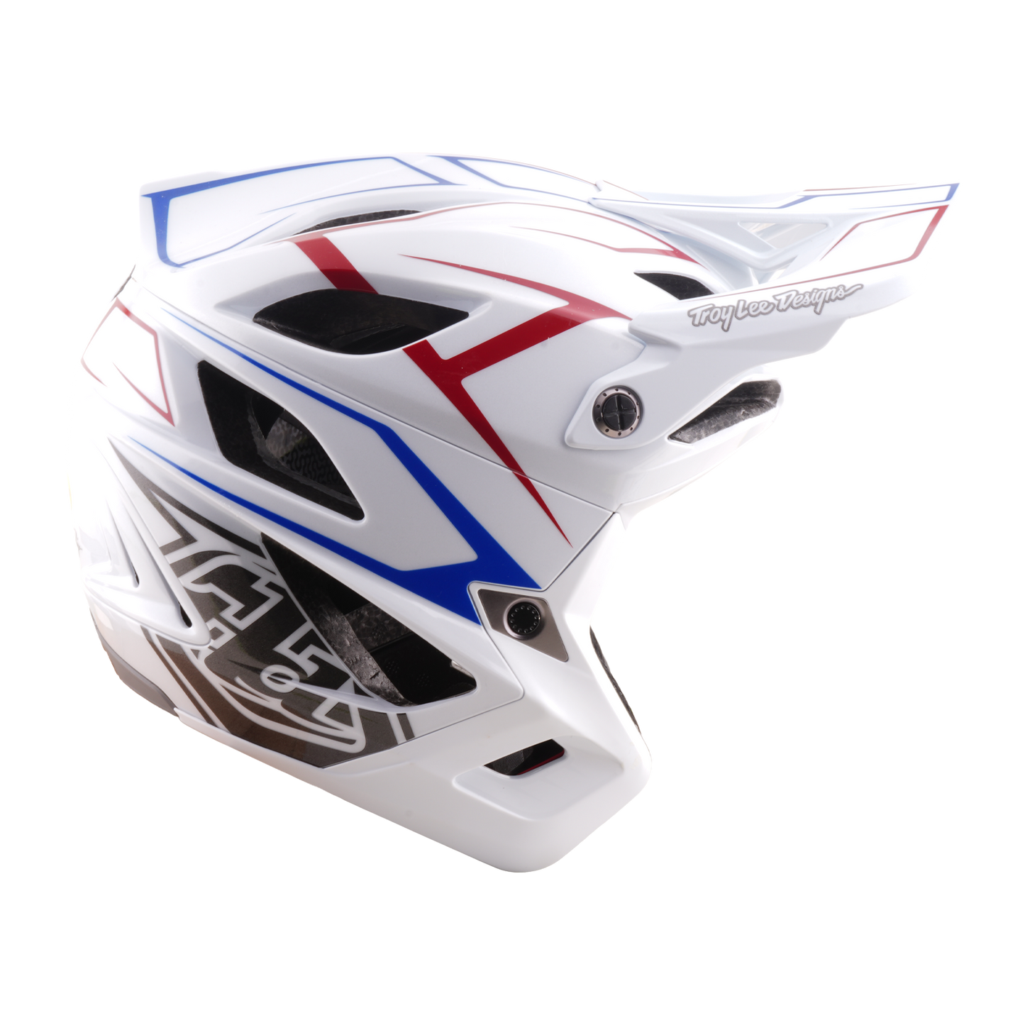 Kask MTB TROY LEE DESIGNS STAGE STUNT PINSTRIPE biały