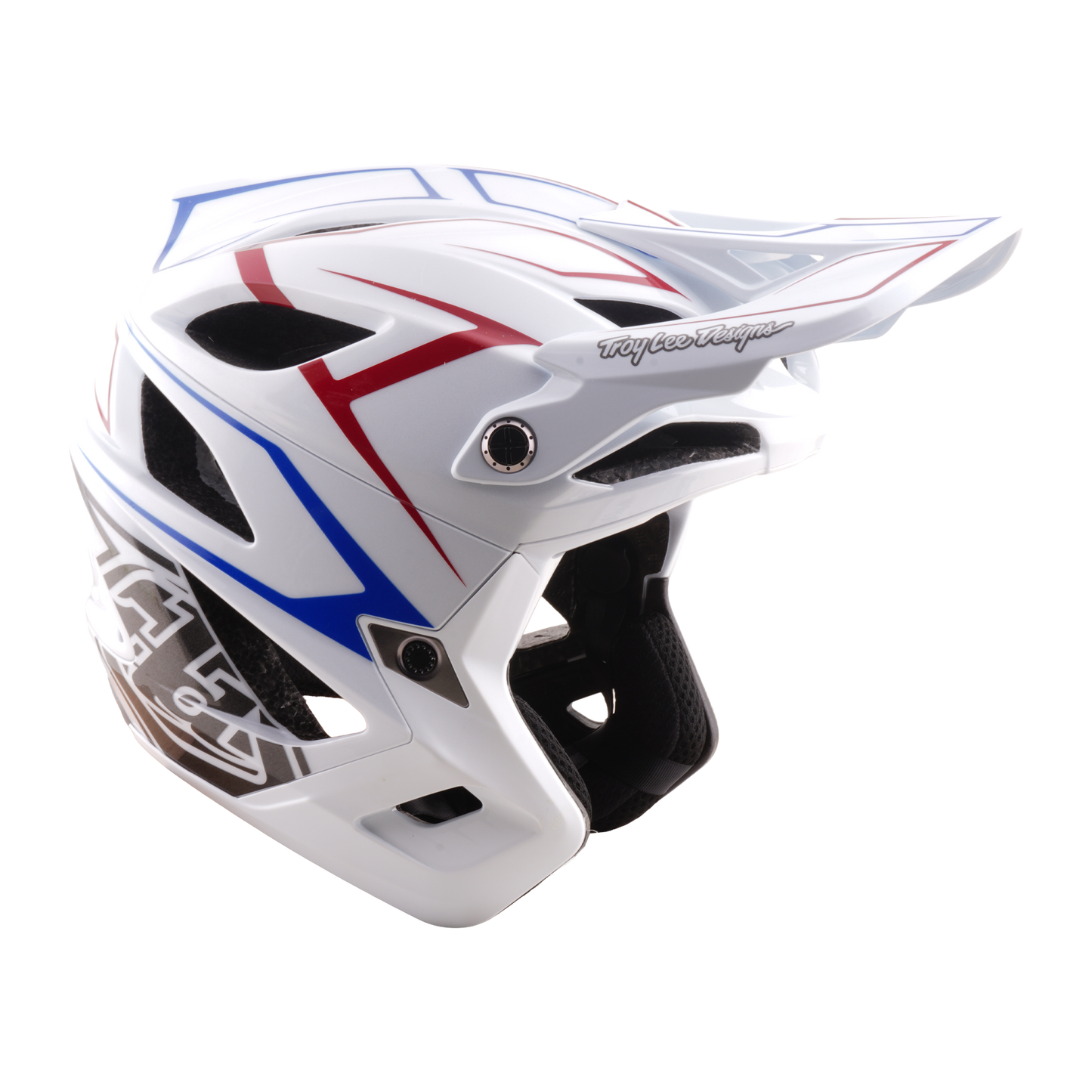 Kask MTB TROY LEE DESIGNS STAGE STUNT PINSTRIPE biały
