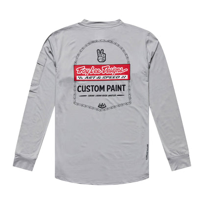 Maillot TROY LEE DESIGNS RUCKUS RIDE CUSTOM PAINT Manches Longues Mid Gray
