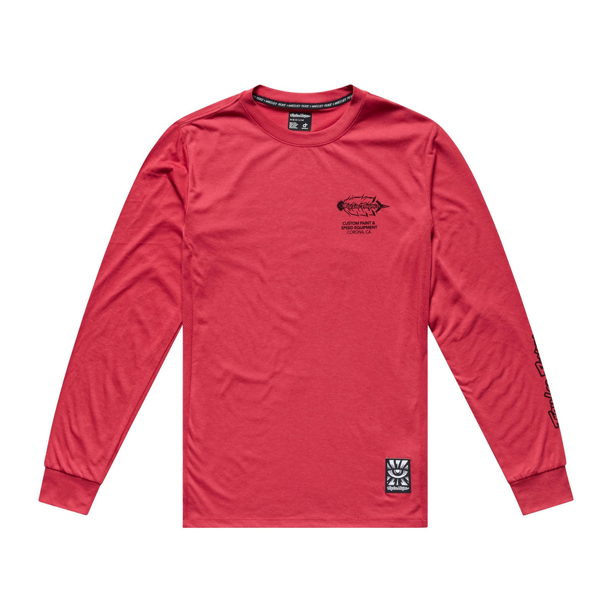 Maillot TROY LEE DESIGNS SKYLINE RIDE FEATHERED Manches Longues Ember Red