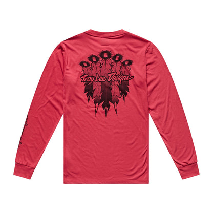 Maillot TROY LEE DESIGNS SKYLINE RIDE FEATHERED Manches Longues Ember Red