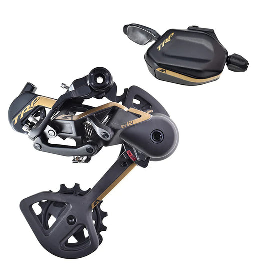 Sada přehazovačky a přesmykače TRP DH12 12V Black/Gold