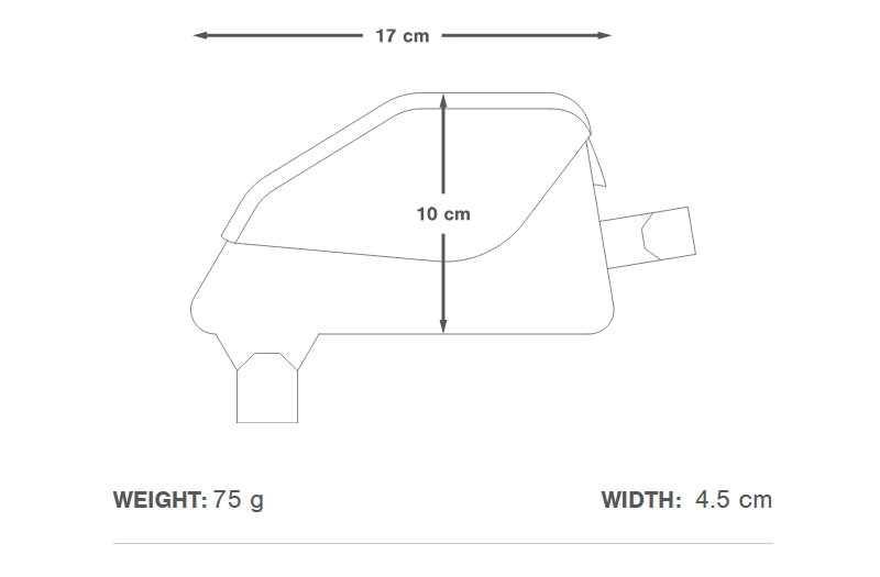 APIDURA RACING TOP TUBE PACK 0,7 L ramväska Svart