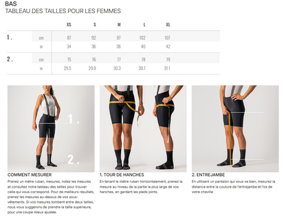 Cuissard Long à Bretelles CASTELLI ESPRESSO 2 DT Femme Noir