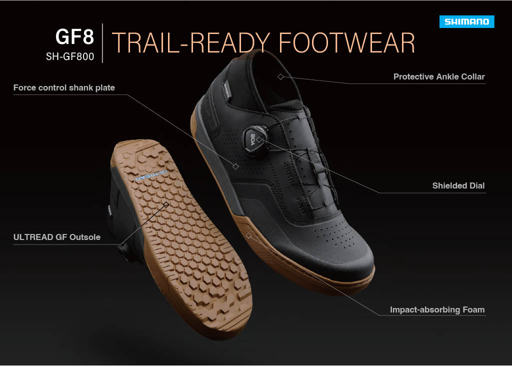 SHIMANO GF800 MTB boty Black/Amber