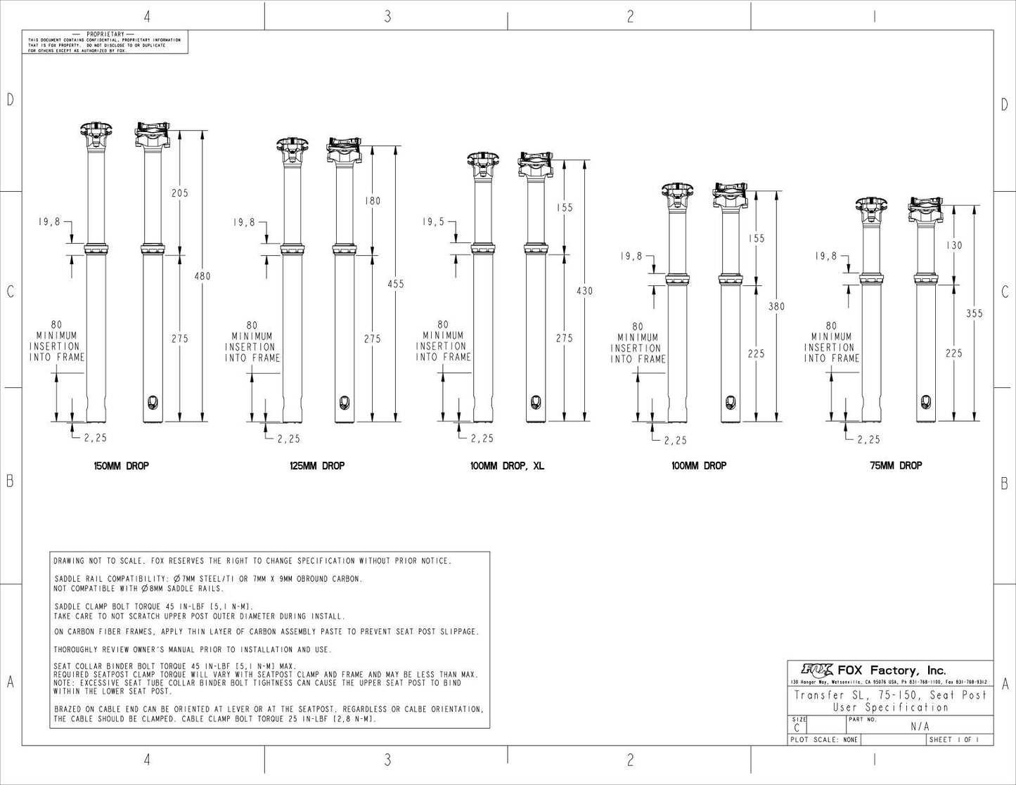 Tige de Selle Télescopique FOX RACING SHOX TRANSFER SL FACTORY 2025