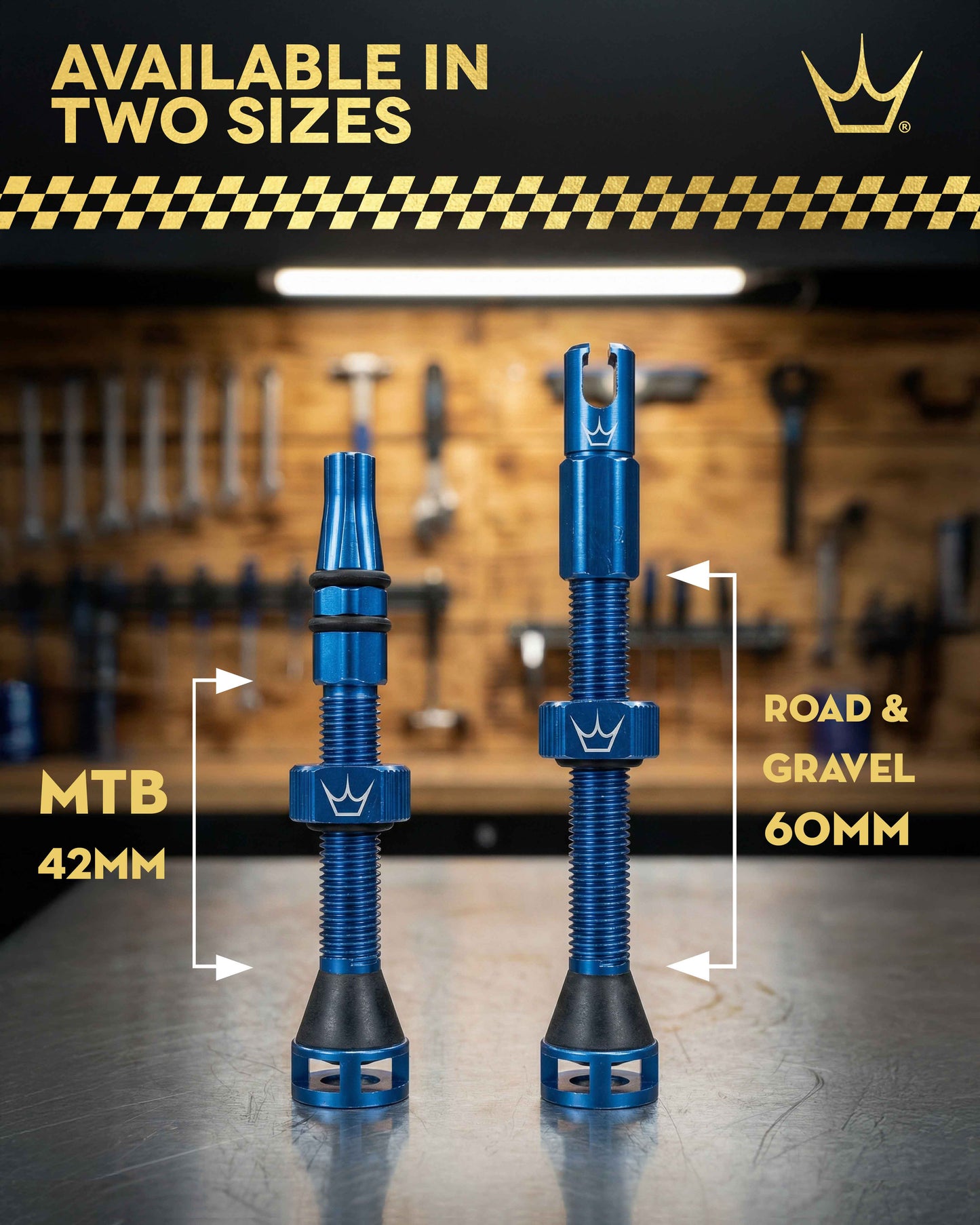 Zawory bezdętkowe PEATY'S HOLESHOT FAST FLOW 60 mm (x2) czarne