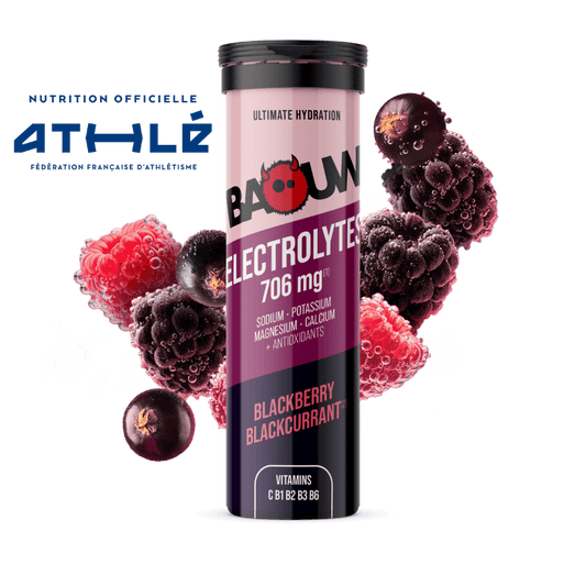 Boisson Énergétique BAOUW (Tube de 10 Pastilles) Mûre/Cassis