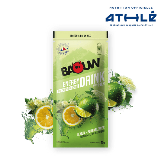 BAOUW ISOTONIC Energidryck (45g) Limefrukt/Elderblomma