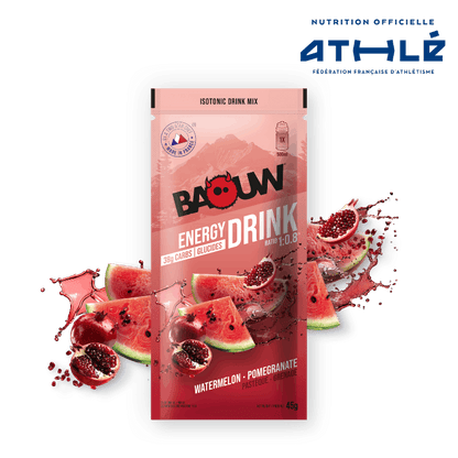 Boisson Énergétique BAOUW ISOTONIC (45g) Pastèque/Grenade