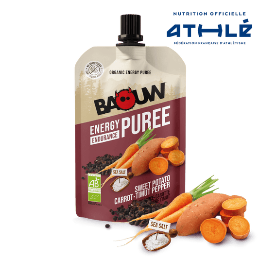 BAOUW Organic Energy Puree Savoury Recipe Sweet Potato/Carrot/Pepper (90g)