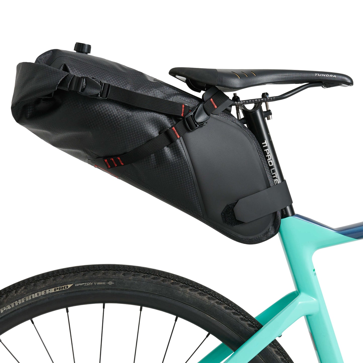 USWE ROLLTOP SADDLE BAG 9 L sort sadeltaske