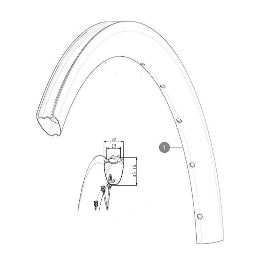 Zestaw kół przednich MAVIC COSMIC SL4 45 23 mm