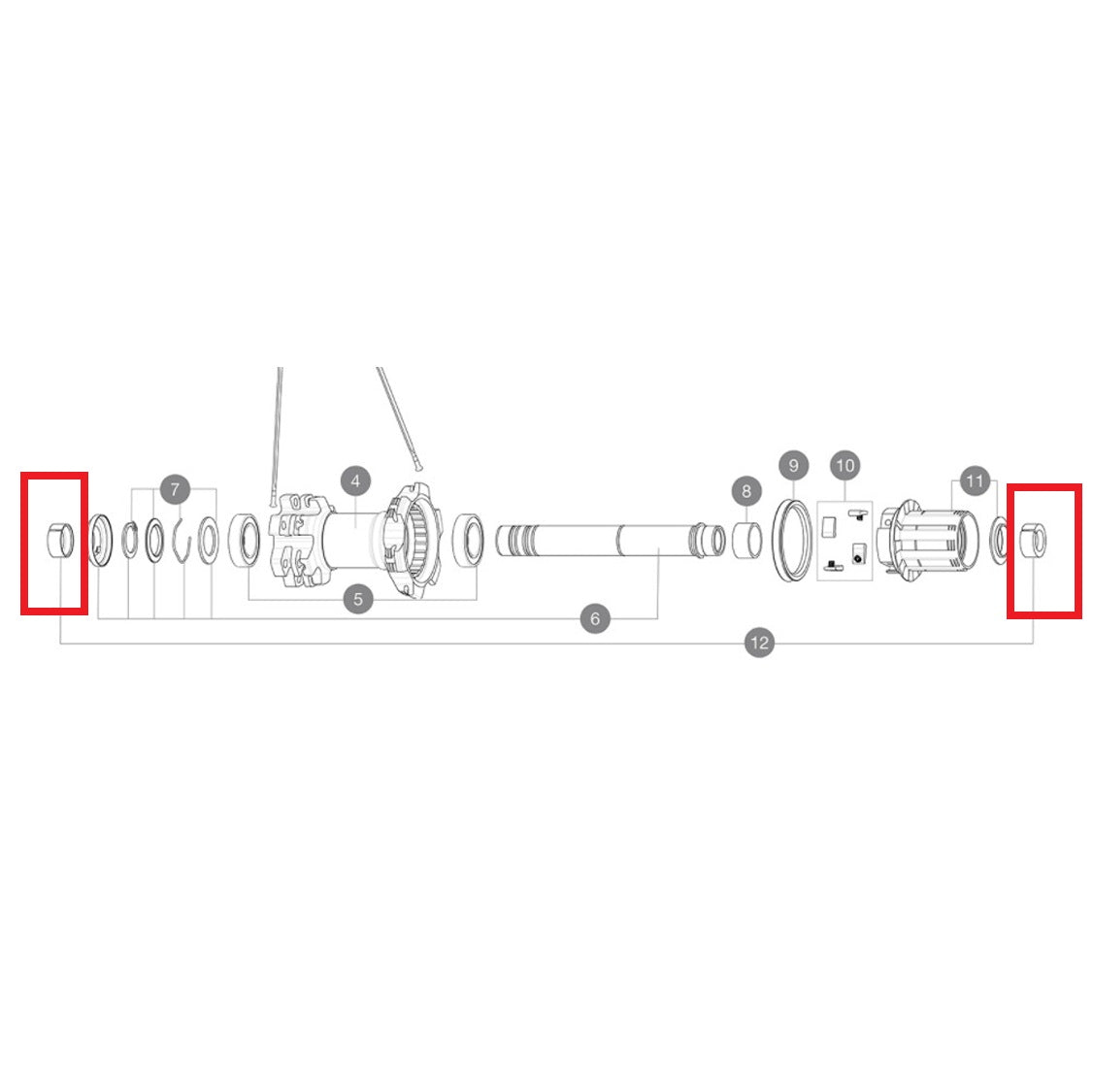 MAVIC YELL BOOST 148 MM SJÄLVJUSTERANDE BAKAXELFÄSTE