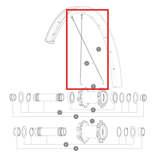KIT 14 MAVIC J BÖJDA STÅLEKRAR 298 MM DEEMAX DH 20 29'' + SVARTA STÅLNIPPLAR