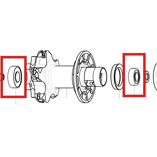 MAVIC BAKRE NAVLAGER 9X22X7 (B9) + 12X28X8 (6001) 2015