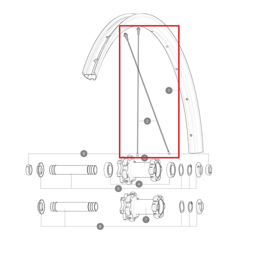 ZESTAW 12 SZPRYCH PRZÓD/TYŁ CROSSMAX PRO CARBON 29'' EXTRA FLAT 291MM + ALU BLACK NIPPL.WASH