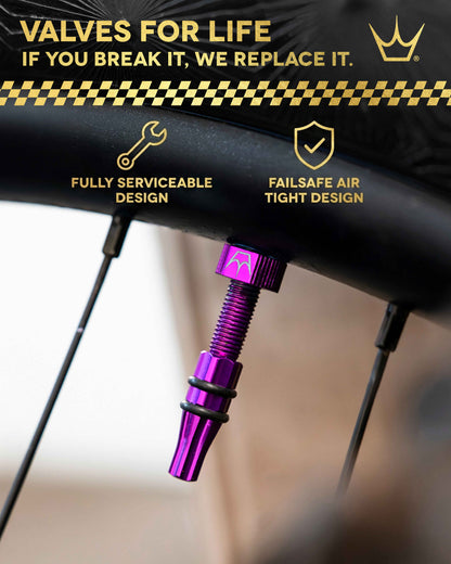 Valves Tubeless PEATY'S HOLESHOT FAST FLOW 42mm (x2) Vert