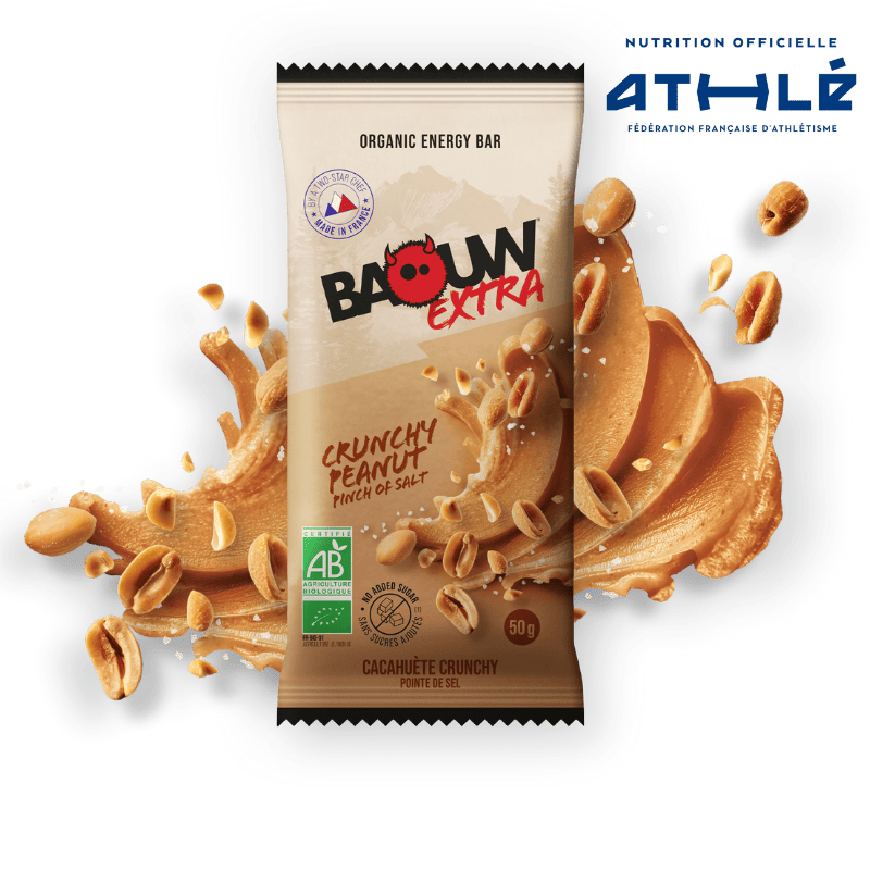 BAOUW ORGANIC EXTRA Crunchy Peanut Energy Bar (50 g)