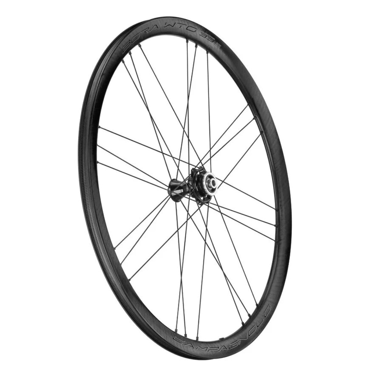 Roue Avant CAMPAGNOLO BORA WTO 33 DISC DARK LABELà Pneus (Center Lock)