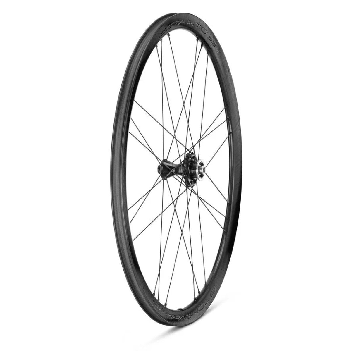 Roue Avant CAMPAGNOLO BORA WTO 33 DISC DARK LABELà Pneus (Center Lock)