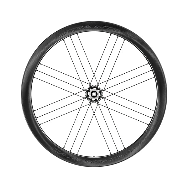 Roue Avant CAMPAGNOLO BORA WTO 45 DISC DARK LABELà Pneus (Center Lock)