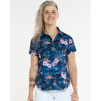 Chemise Technique DHARCO TECH PARTY OASIS Femme Bleu