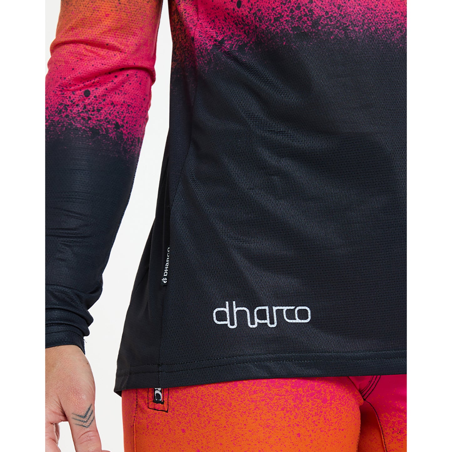Maillot DHARCO RACE BLACK SNAKE Manches Longues Femme Noir/Orange