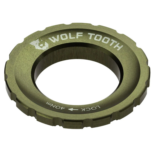 WOLF TOOTH Centerlock-møtrik (udvendig), olivenfarvet