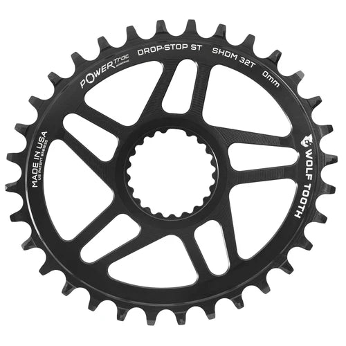 Mono oválný řetězový kroužek WOLF TOOTH 12V SHIMANO Direct Mount Offset 0 mm