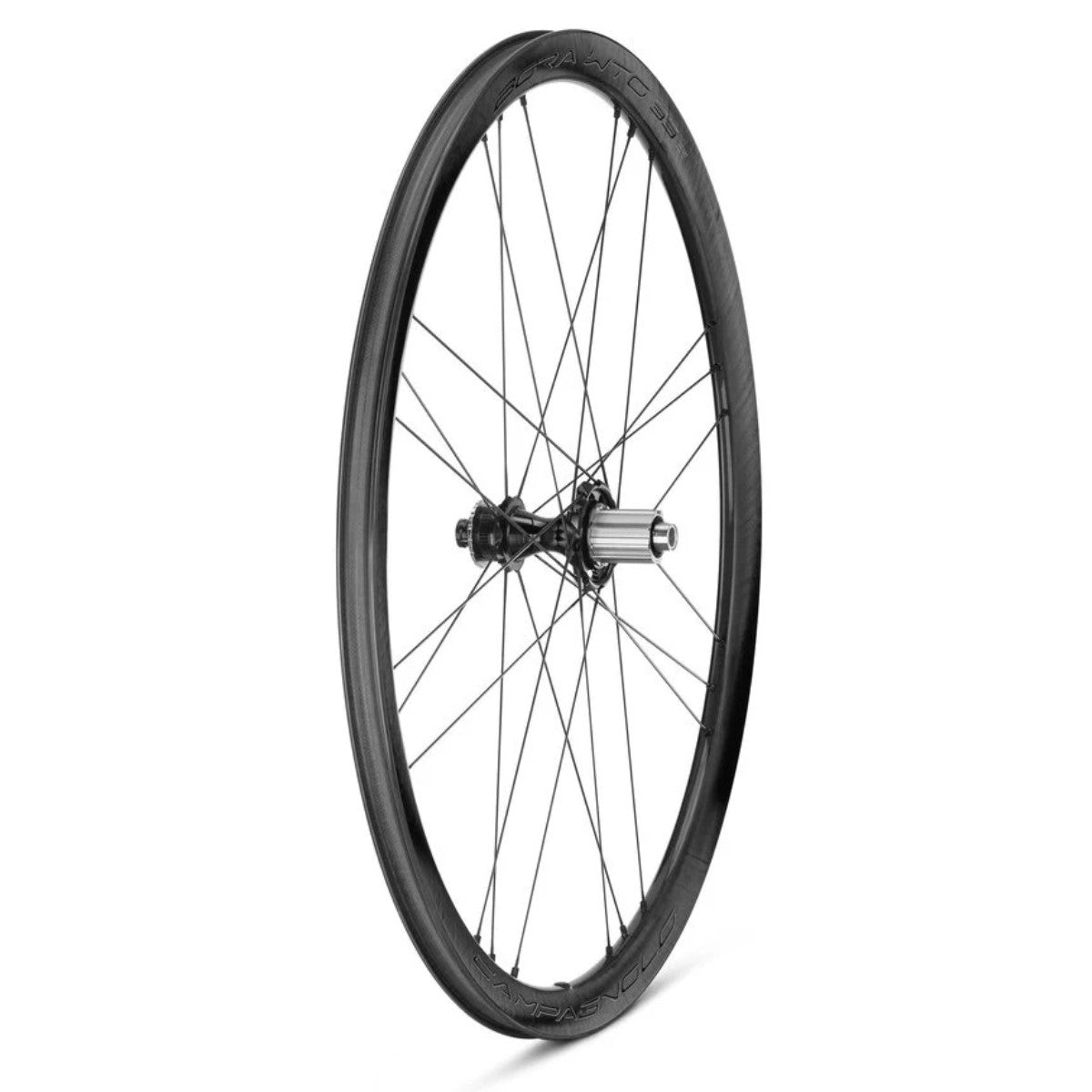 Roue arrière CAMPAGNOLO BORA WTO 33 DISC DARK LABEL à Pneus (Center Lock)