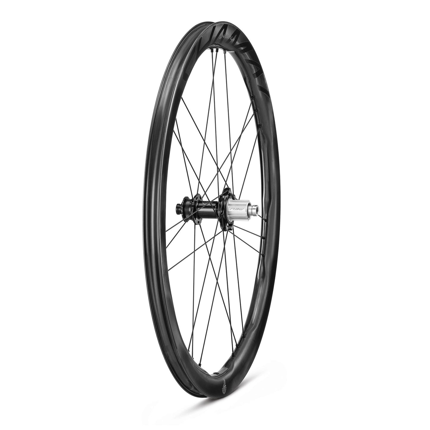 Ett par CAMPAGNOLO SHAMAL DUAL PROFILE CARBON C23-hjul, Tubeless Ready (Center Lock)