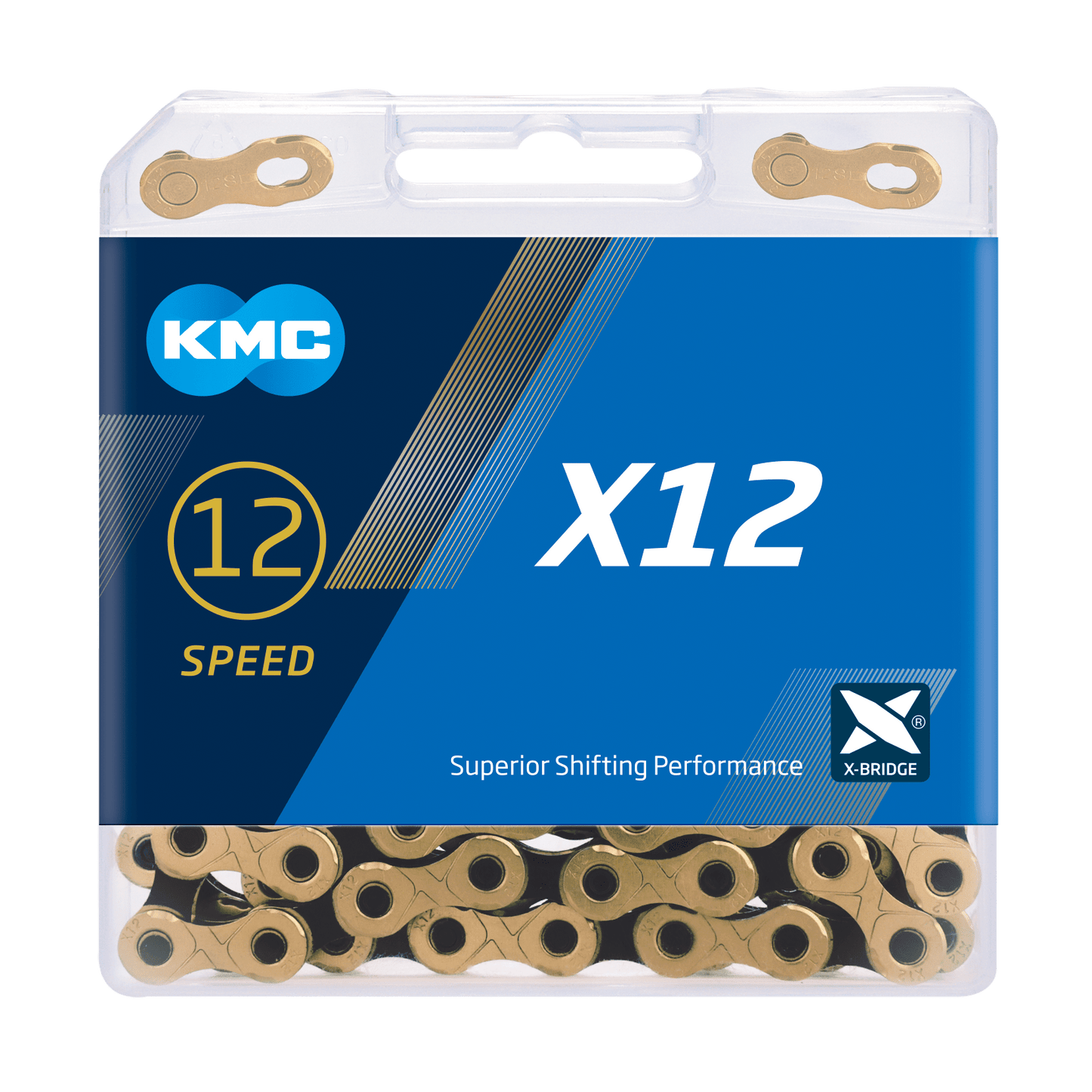 12V-kæde KMC X12 Ti-N sort/guld