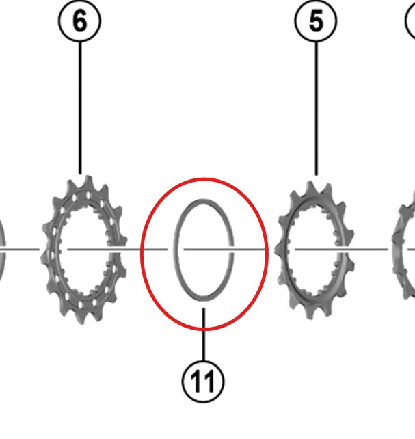 Entretoise de Cassette 12V SHIMANO pour Dura Ace/Ultegra/105 1mm