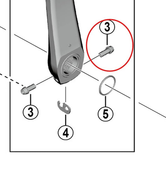 Śruba korby SHIMANO RX820/810/R8000 z podkładką (M6x19)