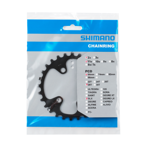 SHIMANO SLX 28T klinge til FC-M7000-11-2/FC-M7000-11-B2 (38-28T)