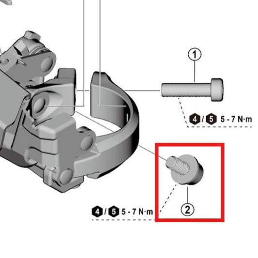 Śruba mocująca kabel SHIMANO FD-U8010/U6010 (M5x9.2)