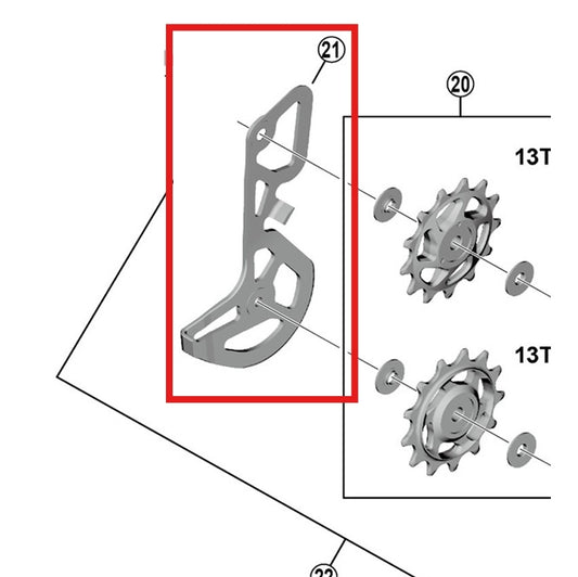 SHIMANO GS RD-M8100/RX822 Interní klec zadní přehazovačky