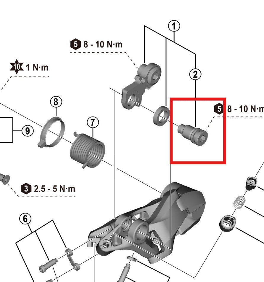 Vis de Fixation pour Patte de Dérailleur Arrière SHIMANO RD-R7000